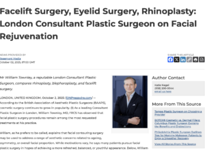 Consultant Plastic Surgeon in London Compares Facial Rejuvenation Options